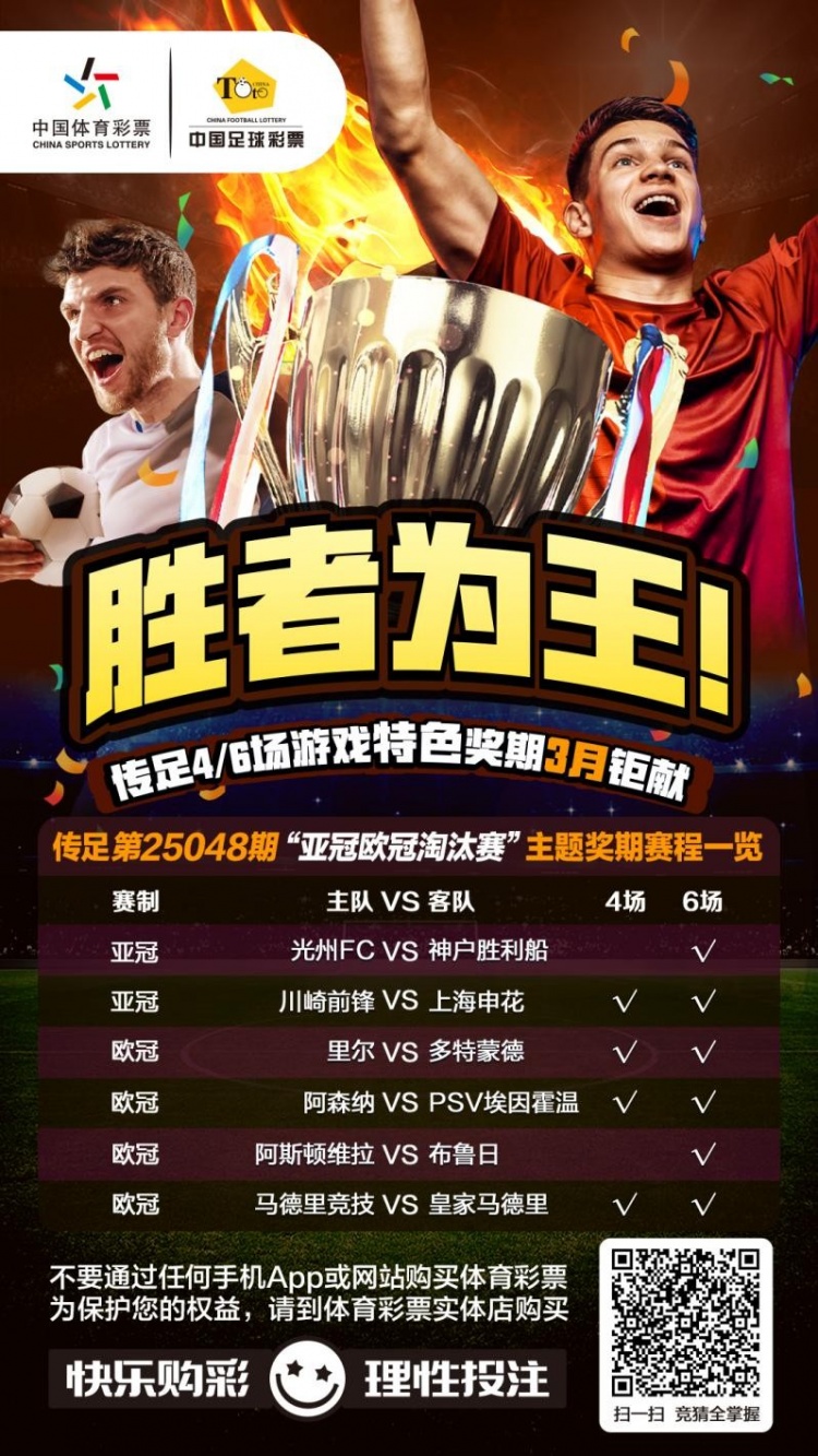 勝者為王！傳足特色獎(jiǎng)期第25048期聚焦亞冠歐冠淘汰賽