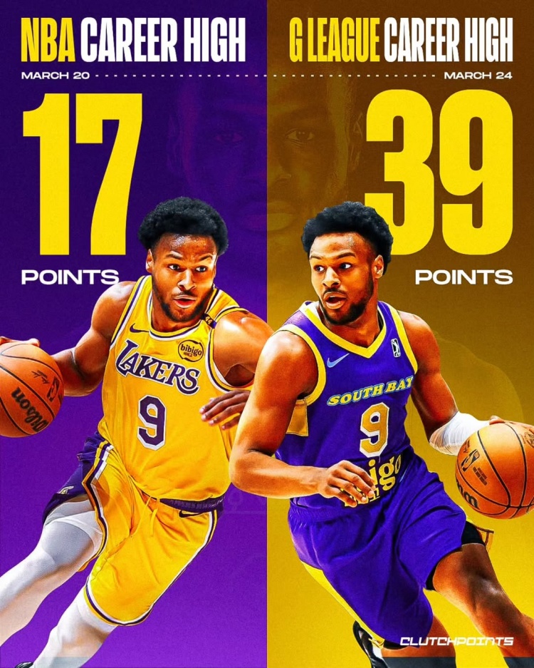 在進步！布朗尼一周內(nèi)先后創(chuàng)下個人NBA和G聯(lián)盟單場得分新紀錄