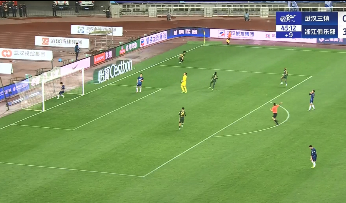 18歲王鈺棟中超處子球！三鎮(zhèn)后防白給，浙江半場4-0領(lǐng)先