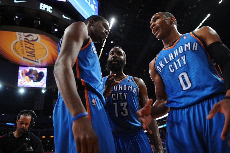 雷霆三少得分全部進(jìn)入歷史前20！他們是NBA歷史最大的如果嗎？