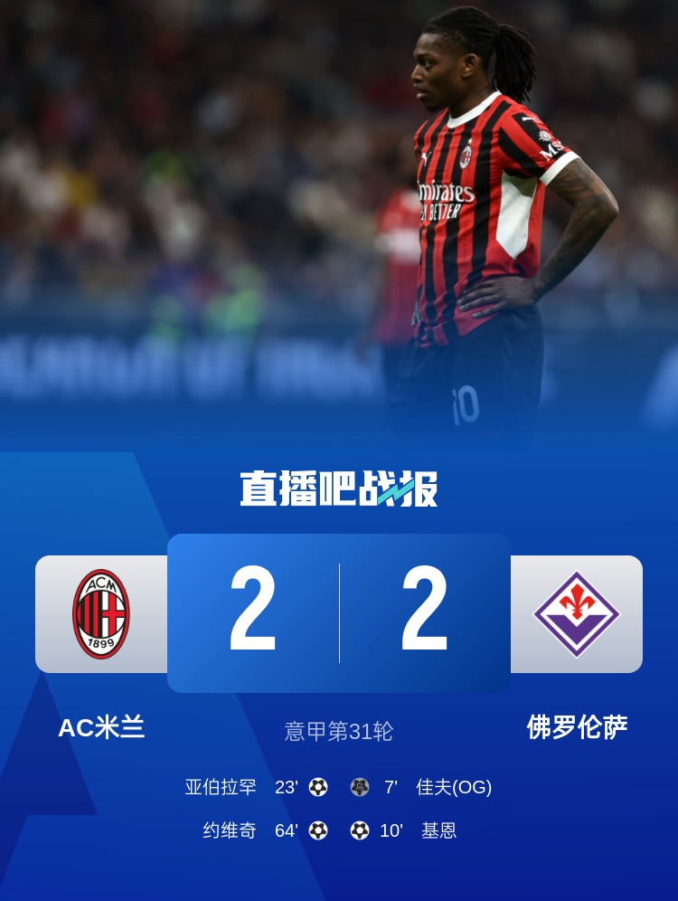 孔塞桑上任后米蘭有13場比賽先丟球落后，最終戰(zhàn)績?yōu)?勝1平6負(fù)